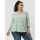 thumbnail image 3 of Blusa Floral Agnes Orinda Péplum Cuello en V Azul Claro XL, 3 of 6