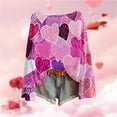 thumbnail image 2 of VISALY Valentine Day Sweaters for Women Heart Sweaters Trendy Sweater Dressy Sweaters Business Casual Sweaters Trendy Sweater Oversize Sweaters Trendy Comfy Sweaters Trendy Sweaters Hot Pink M, 2 of 4