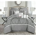 thumbnail image 2 of Chic Home 16 Piece Ash Floral Pinch Pleat Ruffled Designer Embellished Comforter Set With sheet set, 2 of 5