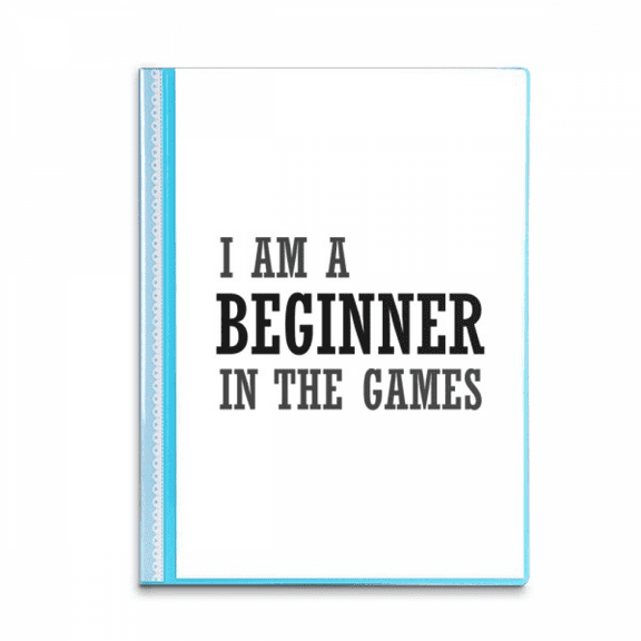 I Am A Beginner In The Games Book Sheet Protectors Portfolio Binder Folder