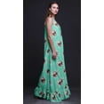 thumbnail image 2 of Bimba Aquamarine Green Floral Leaves & Peony Printed Nightwear For Women Long Spaghetti Strap Maxi Dress Sleepwear Gown X-Small, 2 of 5
