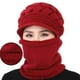thumbnail image 3 of Sonducket 2020 nuevo calentador de cuello femenino Otoño Invierno gorros sombreros máscara mujer invierno sombrero tejido sombreros bufanda conjunto Sombreros Rojo Sonducket AP000321-06, 3 of 6