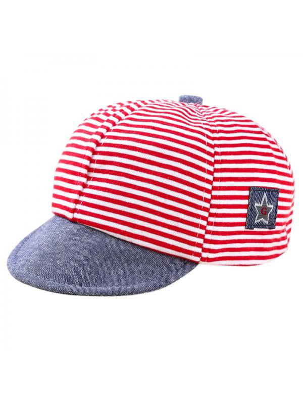 Unisex Baby Summer Polka Dot Soft Cotton Snapback Baseball Cap Beret Sun Hat AU 