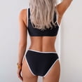 thumbnail image 6 of zaveiop Period Swimwear Sporty Two Piece Menstrual Swimsuits Leakproof Bikini Set Bathing Suits for Women (Black, S), 6 of 7