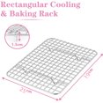 thumbnail image 5 of 2-Pack Cooling Rack, 9.84*7.48 inch Large Baking Rack Fits Half Sheet Pans, Oven Safe Stainless Steel Wire Rack for Cooking, Roasting & Drying Casewin(Rectangle), 5 of 5