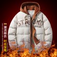 thumbnail image 4 of Parka Nueva llegada Casual para hombre Invierno Moda Con Capucha Chaquetas y abrigos acolchados de algodón Chaquetas de invierno para hombre Parkas Espesar Algodón cálido, 4 of 5