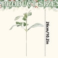 thumbnail image 3 of 1 PCS Artificial Flocked Lambs Ear Stem, Faux Greenery Flocked Lambs Ear Branch, Greenery Leaf Flower Spray, Lamb's Ear Branch for Home Wedding DIY Floral Arrangement, 10.2", 3 of 9
