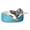 BLUE, variant on Purrrfect Life Oval Pet Beds for Cats and Small Dogs, Snuggery Pet Bed with Attached Blanket, Hooded Bolster Bed, Ultra Soft Short Plush, Washable High Resilience PP Cotton, and more