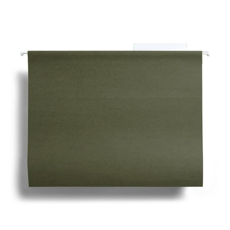 Staples Hanging File Folder 3-Tab Letter Size Standard Green 25/Pack BL58391