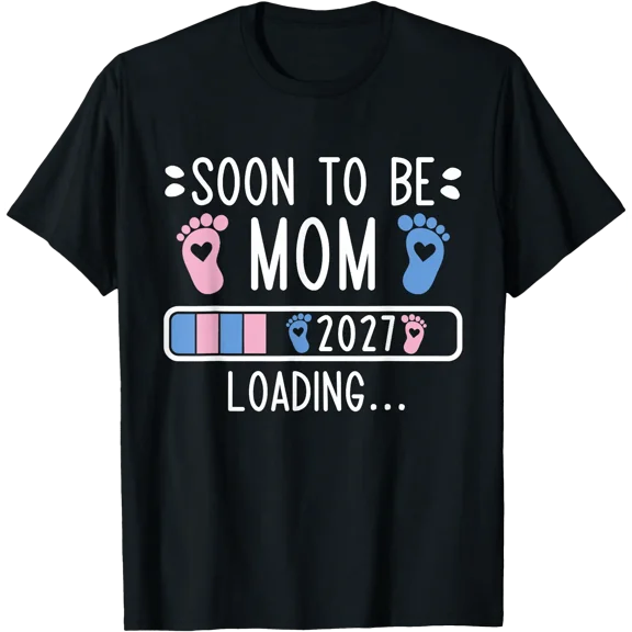 Soon to Be Mom 2027 Loading Pregnancy Announcement 2027 T-Shirt