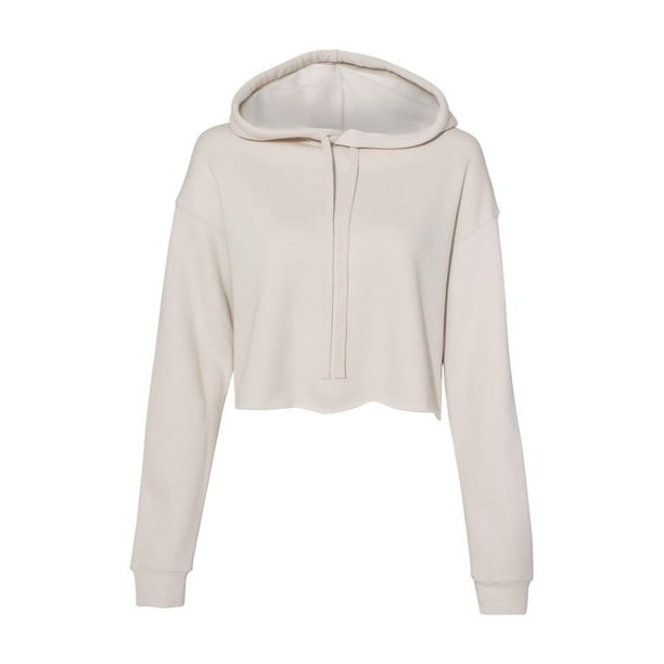 BELLA CANVAS Women s Crop Fleece Hoodie 7502 Heather Dust Size 2XL