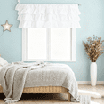 thumbnail image 5 of JERFIT 100% Cotton Voile Valance with Oversized Ruffles, White Window Curtain Top Tier for Kitchen & Bathroom, 50 x 18 Inch, Rod Pocket, 5 of 6