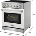 thumbnail image 2 of Kostch 30in Electric Range in Stainless Steel with a 5 Burners Cooktop and 4.55 Cu. ft. Convection Oven, White, 2 of 9