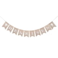 thumbnail image 1 of 2.8 Meters Easter Banners HE IS RISEN and Cross Burlap Bunting Banners Streamer For Easter Decorations Holiday Party Decor (White Printed Letters), 1 of 3