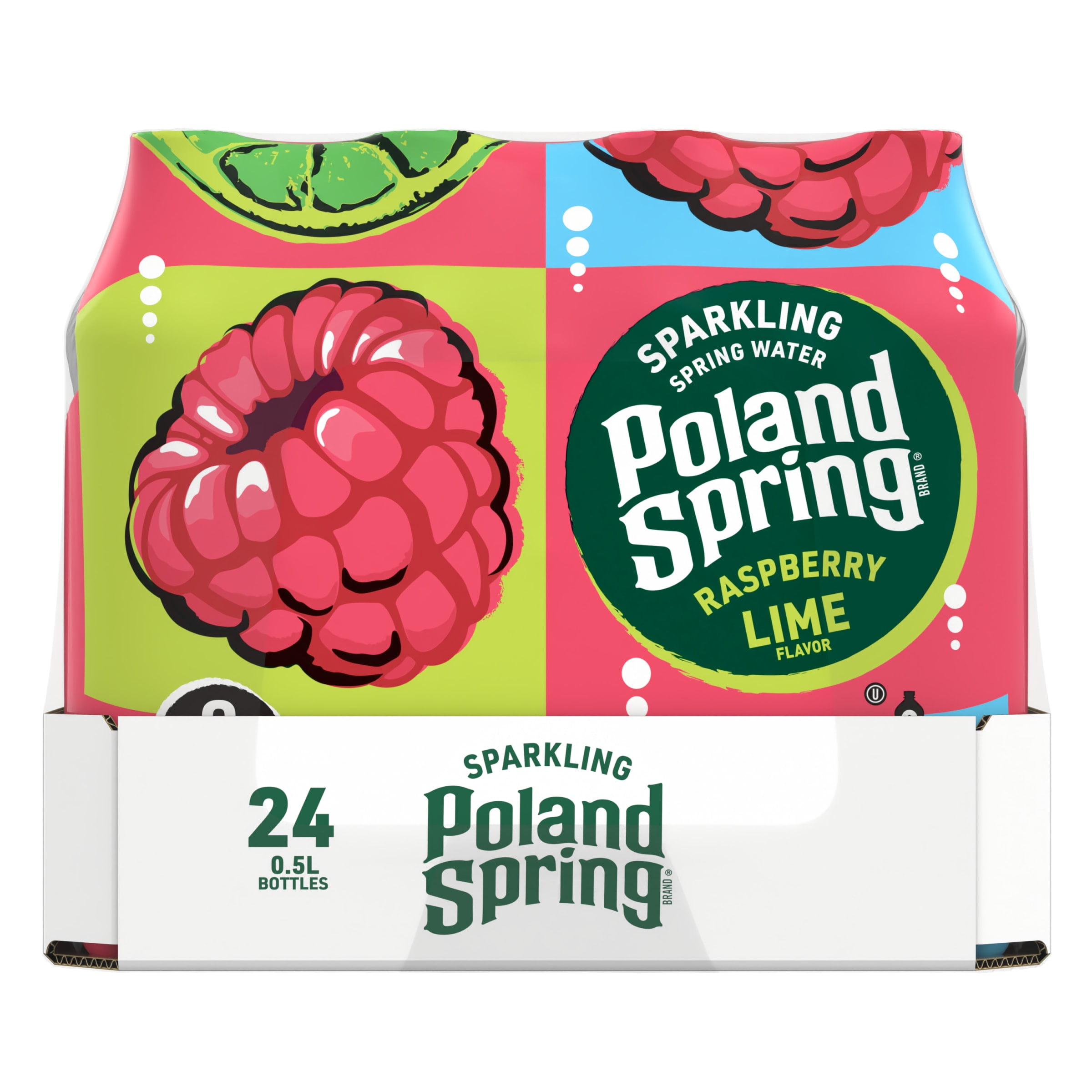 Poland Spring Sparkling Water, Raspberry Lime, 16.9 oz. Bottles (24 Count) - 2