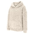 thumbnail image 6 of Hoodies for Women Hoodie 2024 Winter Solid Fuzzy Lined Long Sleeve Hoodies Flannel Thermal Pullover Tops With Pockets Hemlock, 6 of 6