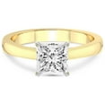 thumbnail image 3 of 1 Carat IGI Certified Princess Shape Lab Grown Diamond Engagement Ring | 14K Yellow Gold | Elsa Hidden Accents Solitaire Diamond Ring | FG-VS1-VS2 Quality Friendly Diamonds, 3 of 4