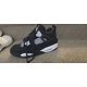 thumbnail image 1 of Ni - ke Air Jordan 4 Retro White Thunder Boys Youth Size 8.5 Black Ni - ke Shoes, 1 of 5