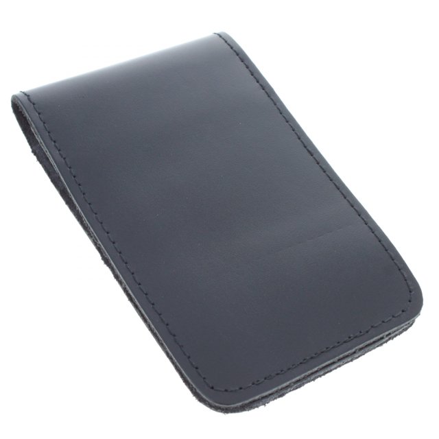 ASR Federal Bloc-Notes en Cuir Minimaliste Support de Bloc-Notes Équipement de Police, Noir Lisse, 3x5 Pouces