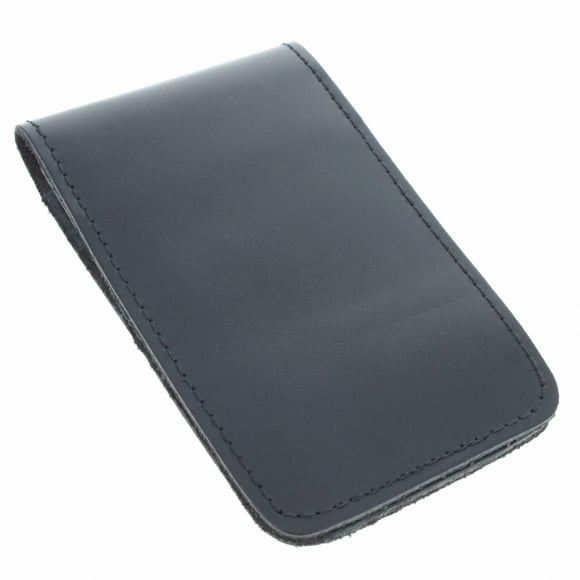 ASR Federal Minimalist Leather Memo Pad Notepad Holder Police Gear, Smooth Black, 3x5 inch