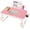 Dark Pink, variant on Laptop Desk for Bed, Adjustable Height Laptop Bed Table, Foldable Lap Desk with Charge Port, Desktop Card Slot, Side Drawer, Book Shelf, Portable Lap Tray for Eating Reading Working Sofa & Floor