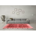 thumbnail image 3 of Ahgly Company Indoor Square Abstract Red Modern Area Rugs, 4' Square, 3 of 4