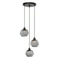 thumbnail image 4 of Vanity Art 3-Light Cluster Globe Pendant Light with Globe Shade | Modern Fixtures Accent Ceiling Lights for Bedroom Entrance Doorway Dining Room Living Room Hallway Bathroom Pendants, 21303BK, 4 of 10