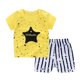 thumbnail image 1 of Conjunto de 2 piezas de algodón 100% con dibujos animados para bebés, camisetas deportivas para recién nacidos, ropa para niños y niñas qym unisex, 1 of 2