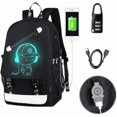 thumbnail image 2 of Anime Luminous Backpack For Boys, 15.6' Laptop Backpack With Usb Charging Port, Bookbag For School With Anti-theft Lock, Black Teens Backpack Cool Ba, 2 of 4