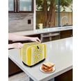 thumbnail image 3 of Yellow Daisy Small Toaster Cover 2 Slice, Kitchen Appliance Covers, Farmhouse Floral Yellow Striped Toaster Oven Cover with Loop, Bread Machine Cover Polyester Dust Cover Protection, 3 of 4
