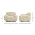thumbnail image 6 of Summit 49" Faux Sheepskin Overstuffed Arm Chair Cream Beige, 6 of 10