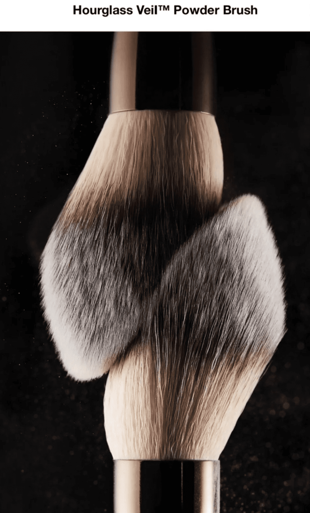 Hourglass Makeup Brush- No.18 Veil Powder Brush Soft Fiber Hair Double Head Powder Fashion Design Single Face Brush