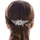 thumbnail image 2 of Peineta nupcial con diamantes de imitación plateados, 2 of 4
