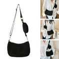 thumbnail image 2 of Womens Fashion Solid Color Corduroy Underarm Bag with Coin Purse Pouches Shoulder Crossbody Bag for Shopping Dating Work, 2 of 2