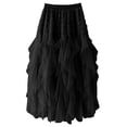 thumbnail image 1 of Falda de Malla para las Mujeres Ruffle Irregular Hem Estilo Verano Casual Beach Party, 1 of 5
