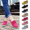 thumbnail image 5 of Lovskoo 2024 Women's Wedges Shoes Matsuke Shoes Thick Soles Sloping Heels Leather Rocking Casual Single Shoes Blue, 5 of 5