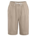thumbnail image 6 of XINPING Womens Linen Shorts Summer 2026 Casual 7 Inch Cotton Drawstring Baggy Shorts Comfy Elastic Waist Beach Vacation Shorts XL, 6 of 9