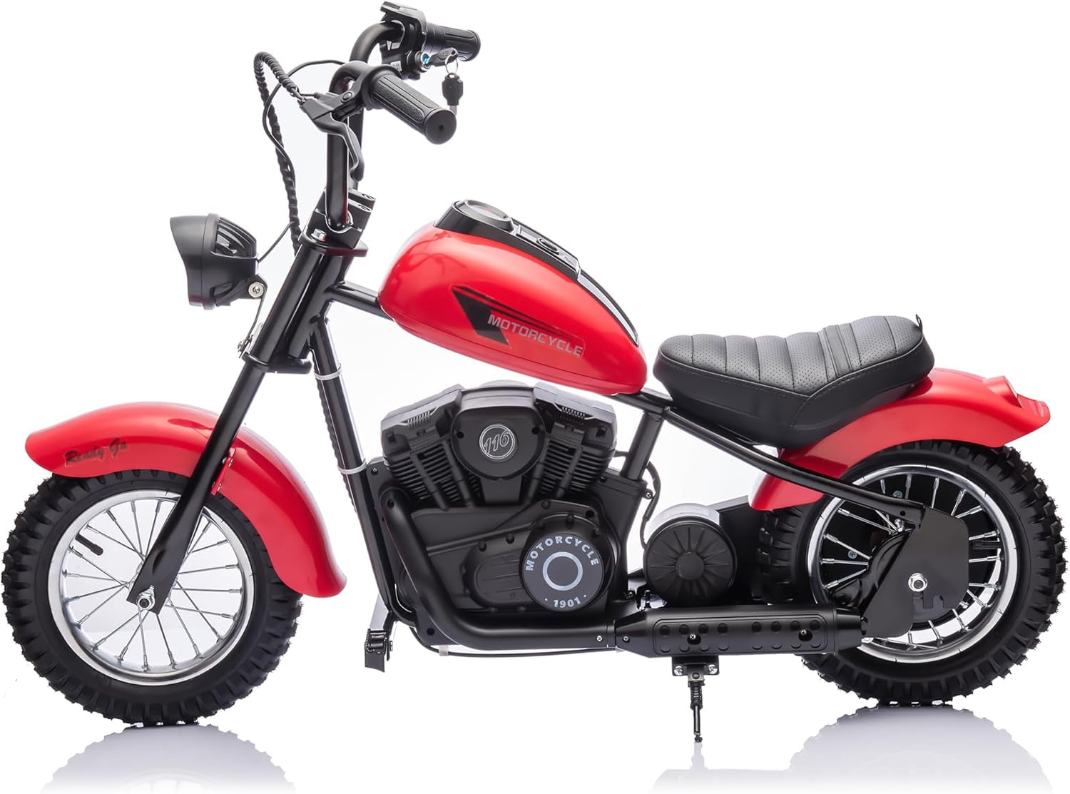 Acekid Electric Dirt Bike 24V 250w Motor LED Lights Comfortable Leather Seat Two-Speed Electric Motorcycle Teens