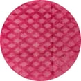 thumbnail image 1 of Ahgly Company Indoor Round Abstract Hot Deep Pink Abstract Area Rugs, 4' Round, 1 of 6