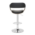 thumbnail image 6 of Contemporary Swivel Adjustable Barstool with Padded Armrests, Weathered Oak, 6 of 12