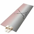 thumbnail image 2 of 2x6 Kitchen Runner Rug, Pink Gray Ombre Non-Skid Rubber Backing Large Rectangle Rugs - Living Room Bedroom Home Office, Black Hockey Sticks Minimalist Style Indoor Floor Mat Carpets Washable Rug, 2 of 9