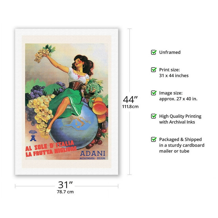 From The Sun In Italy Comes The Best Fruit - Adani Wine - Vintage