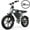 Green, variant on Electric Bike for Adults,28MPH,1500W Peak Motor,100+ Miles Range,Dual Battery,7-Speed,20" Fat Tire E-Bike,Moped Style Electric Bicycles,Black