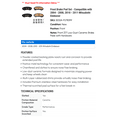 thumbnail image 2 of Front Brake Pad Set - Compatible with 2004 - 2008, 2010 - 2011 Mitsubishi Endeavor 2005 2006 2007, 2 of 2
