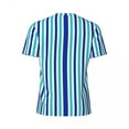 thumbnail image 6 of T Shirt For Men Vertical Striped Man Blue And White Casual Gym Quick Dry Summer Novelty Tees Pattern, 6 of 7