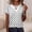 (Fashion 12)White, variant on Aimik Women's Casual Striped Print T-Shirt with V-Neck and Short Sleeve Fashion Cross-Neckline Summer Top