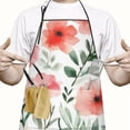 thumbnail image 2 of Pioneer Flower Floral Print Pattern Apron-Garden Aprons for Women with Pockets-Cotton Linen Waterproof Kitchen Cooking Gardening Aprons Adjustable for Kitchen,Cooking,BBQ and Salon 33x27 Inch, 2 of 7