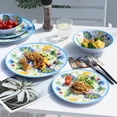 thumbnail image 6 of Cynnix 12 Piece Dinnerware Sets for 4,Melamine Plates and Bowls sets, Flower Pattern, 6 of 8
