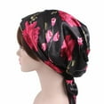 thumbnail image 2 of Visland Silk Chemo Cap, Headwear Elastic Turbans for Women Long Hair Head Scarf Headwraps Polyester Bowknot Printing Hat, 2 of 8