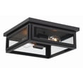 thumbnail image 3 of Crystorama Byron 2 Light Matte Black Outdoor Ceiling Mount - 12.75"W x 5"H, 3 of 10